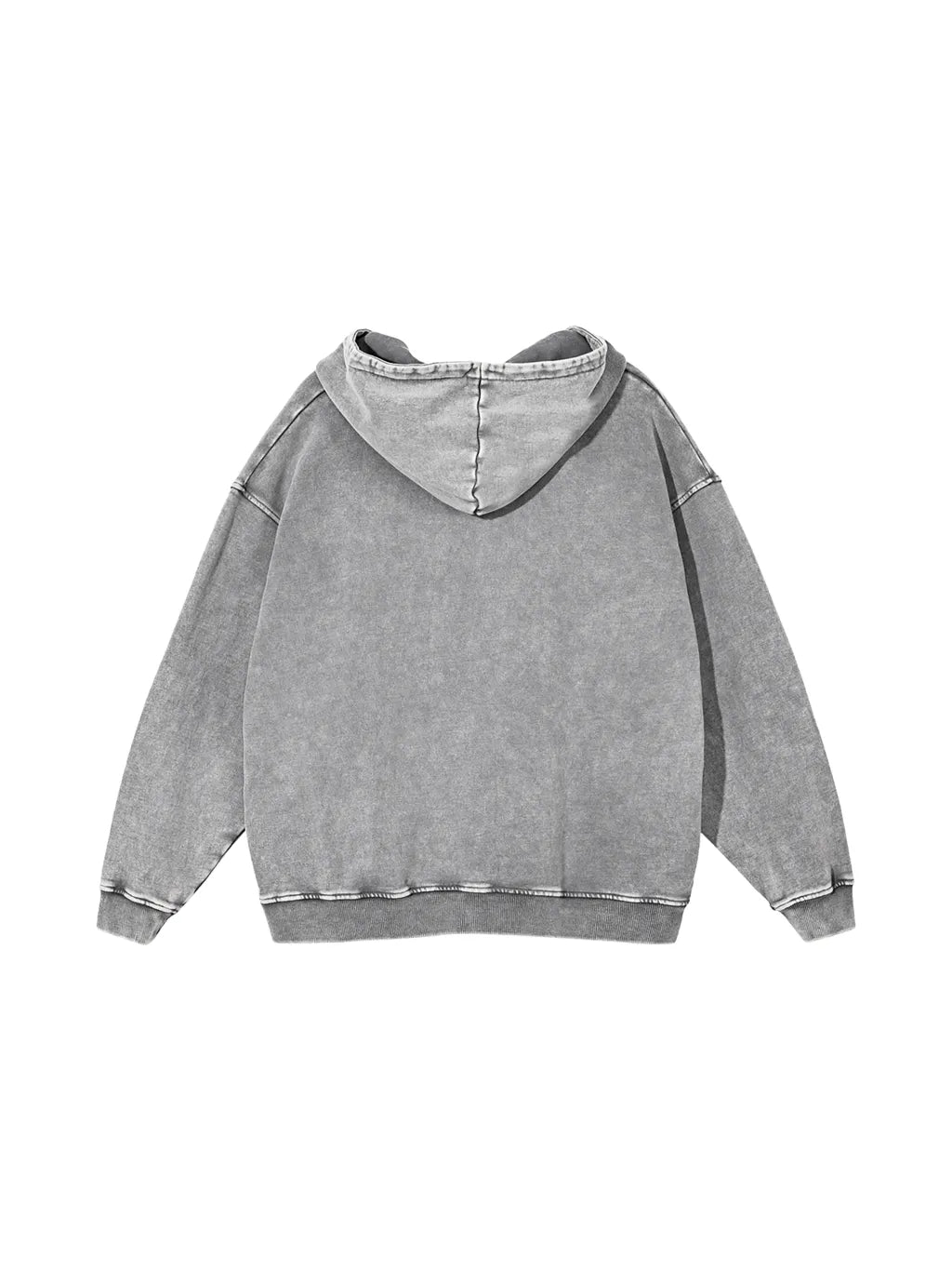 LUXURY TERMINAL - Snow Washed Loose Cotton Hoodie