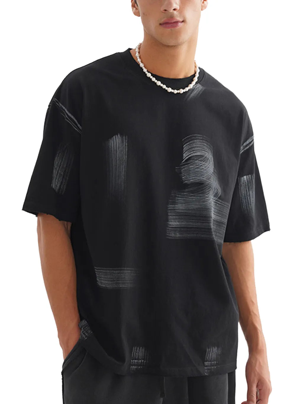 LUXURY TERMINAL - Hand Brushed Cotton T-Shirt