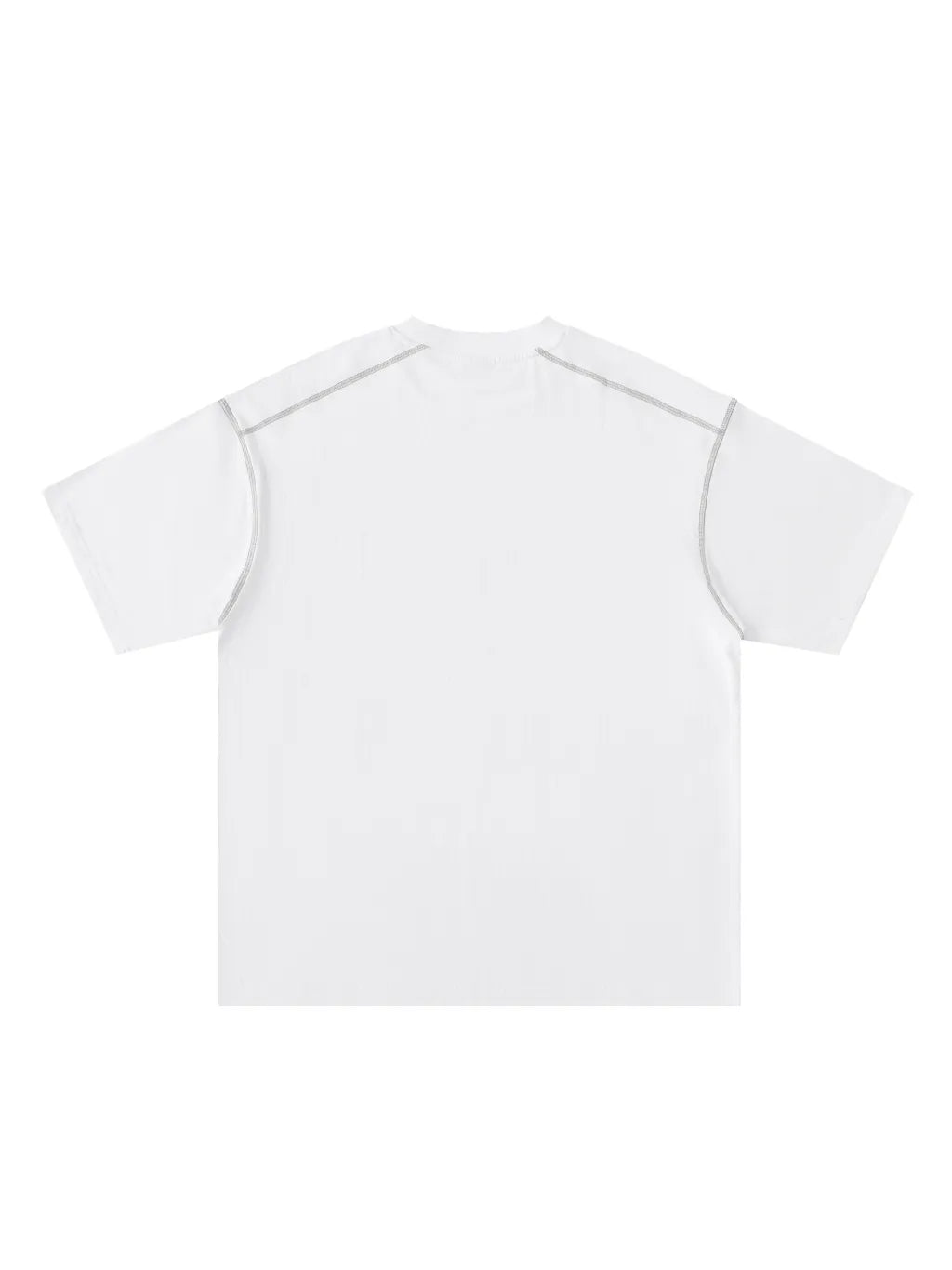 LUXURY TERMINAL - Oversized Contrast-Stitched Cotton Tee