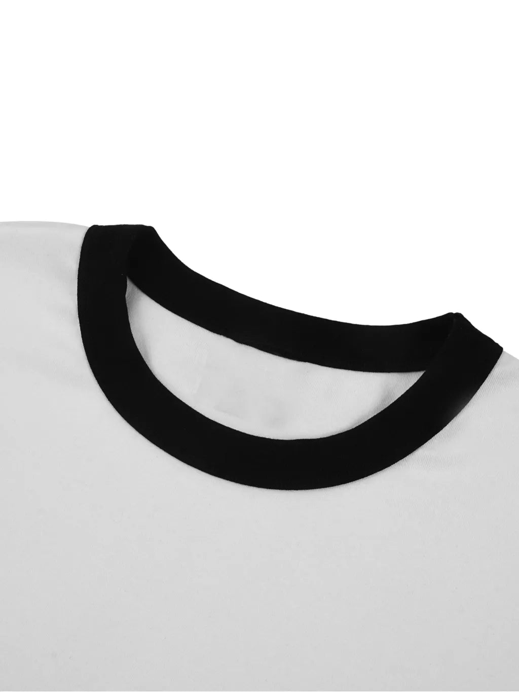 LUXURY TERMINAL - Contrast Edge Ribbed Crewneck T-Shirt