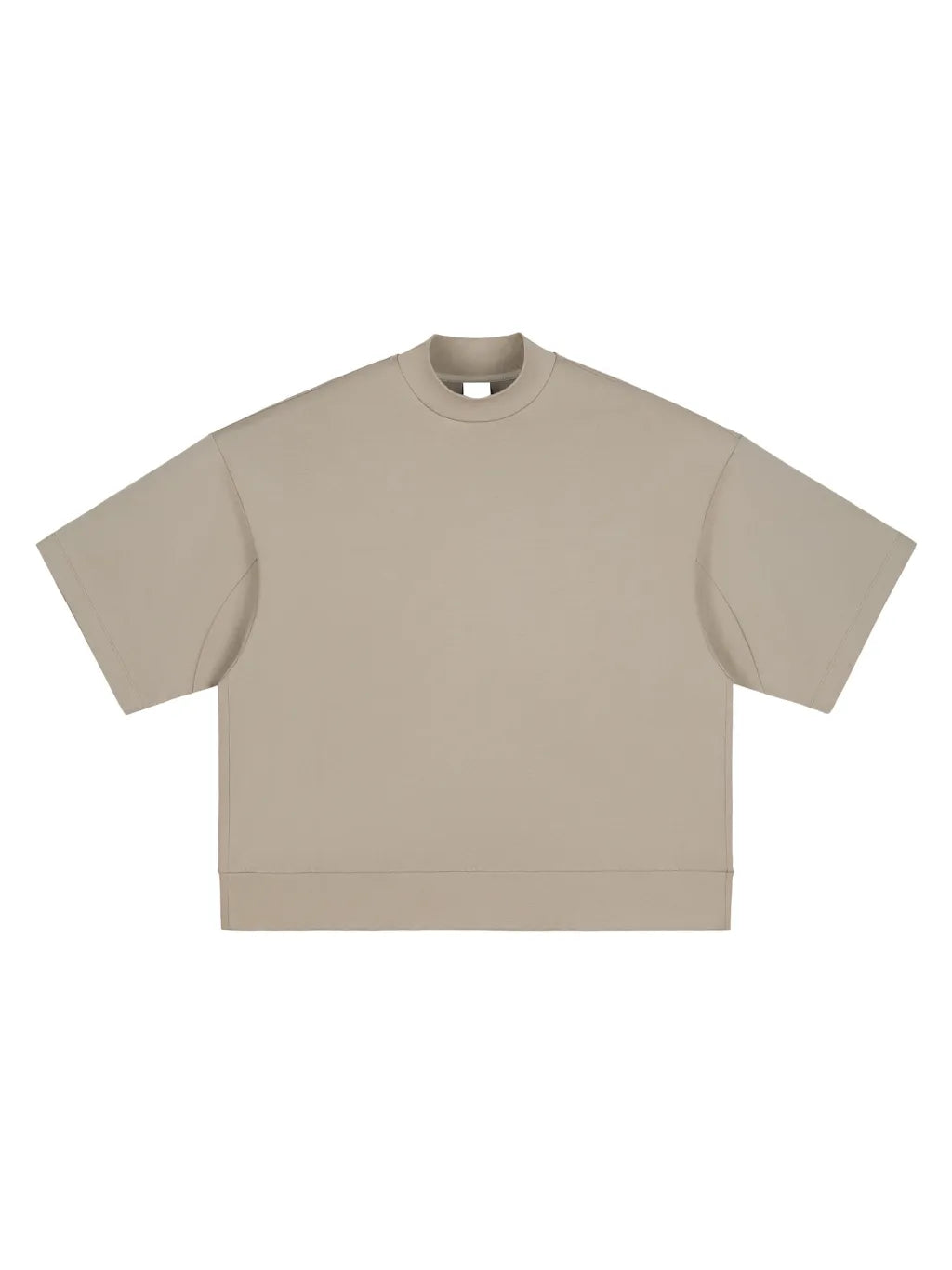 LUXURY TERMINAL - Heavyweight Oversized Mock Neck T-shirt