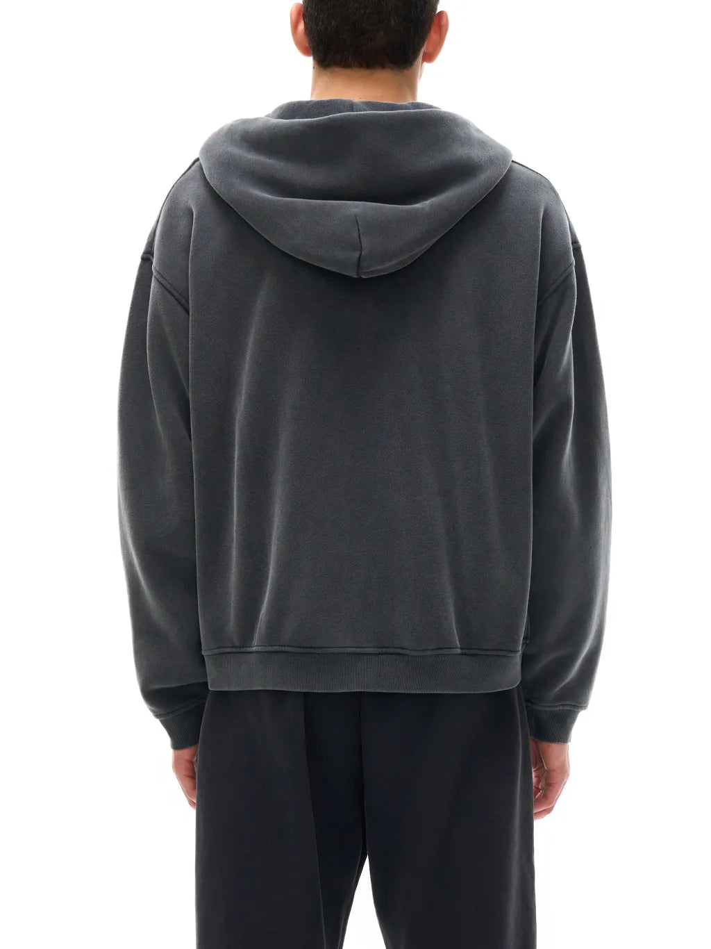 LUXURY TERMINAL - Zip-Through Boxy Fleece Hoodie
