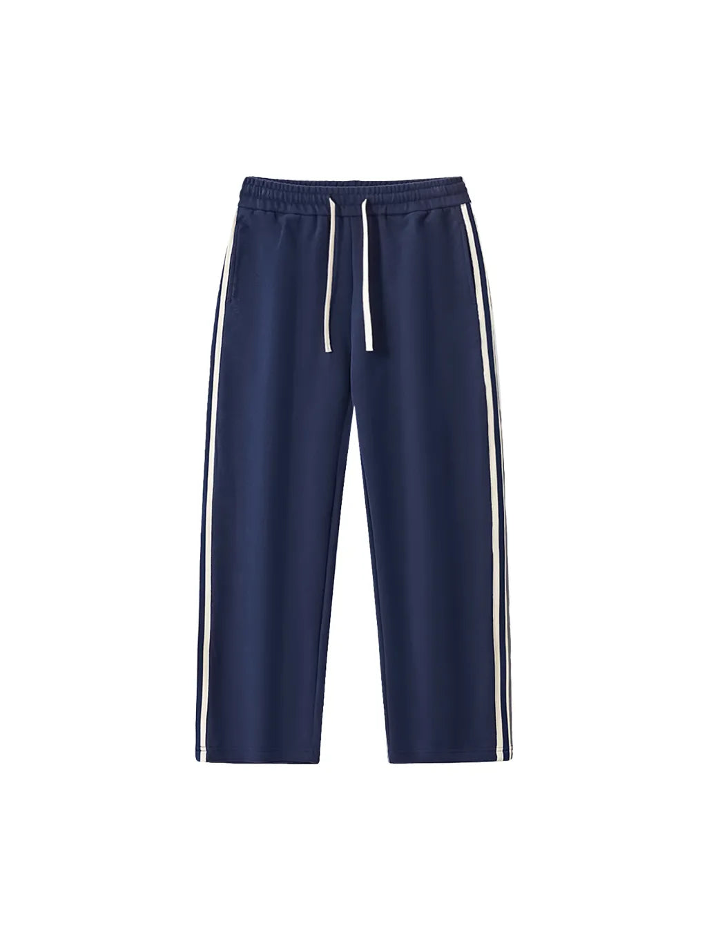 LUXURY TERMINAL - Contrast Side-Stripe Straight-Leg Pants