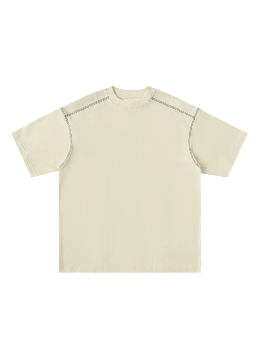 LUXURY TERMINAL - Oversized Contrast-Stitched Cotton Tee