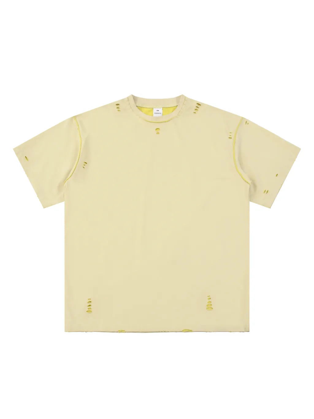 LUXURY TERMINAL - Hand-frayed Reversible T-shirt