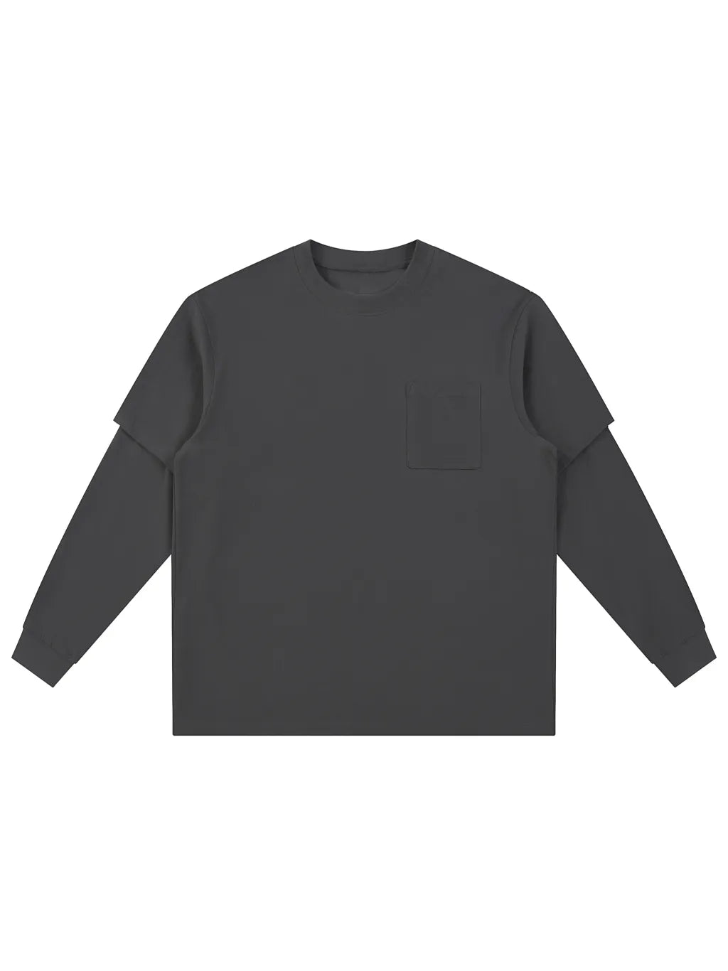 LUXURY TERMINAL - Layered Long Sleeve Oversized Tee