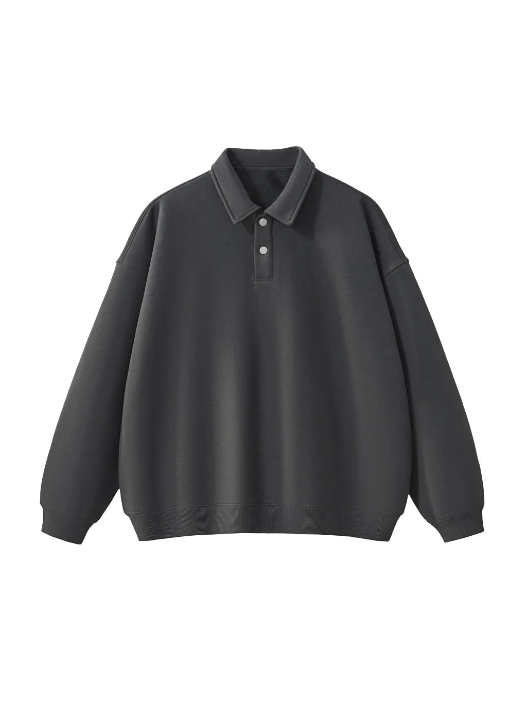 LUXURY TERMINAL - Heavyweight Polo-Collar Sweatshirt