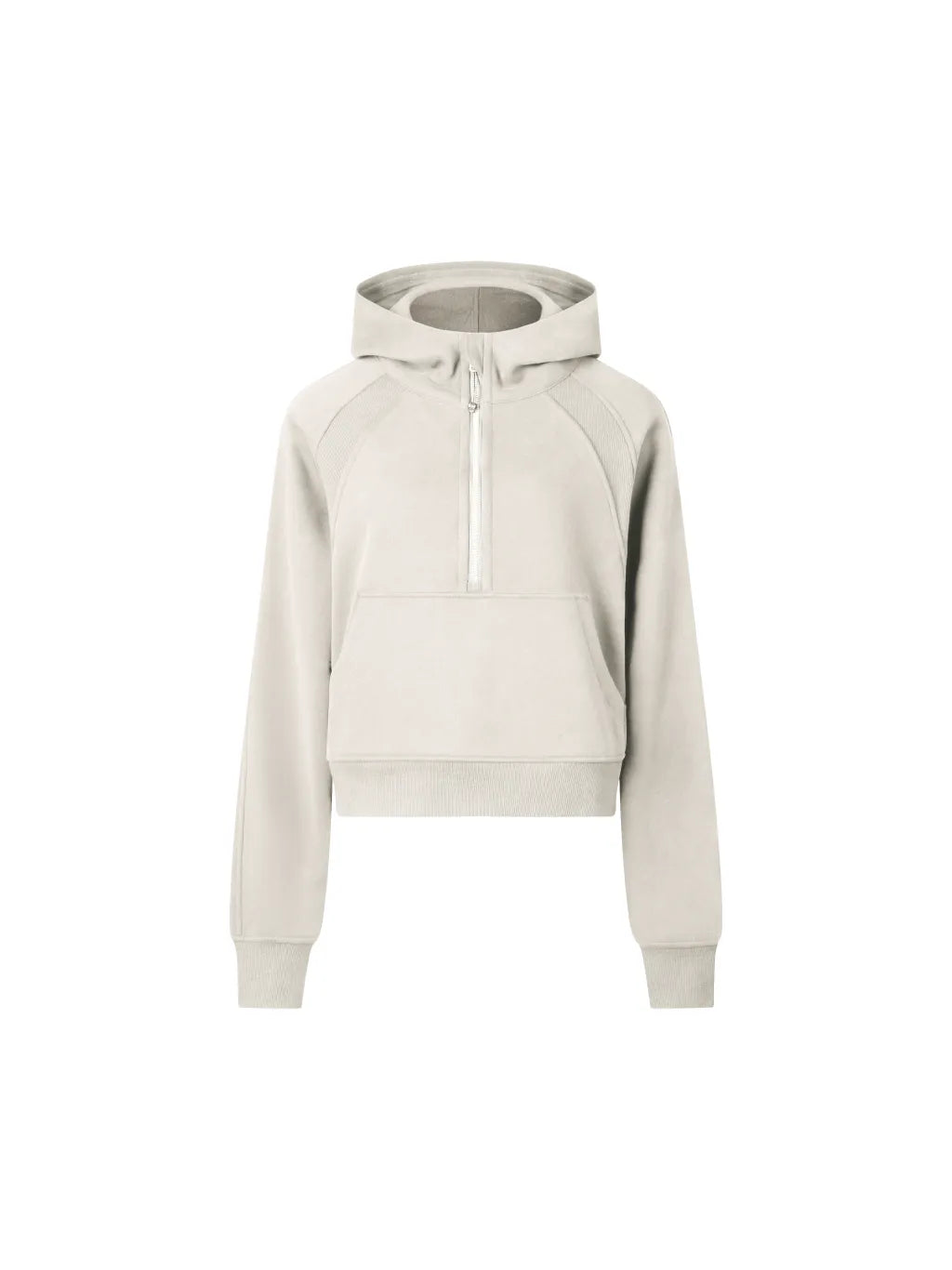 LUXURY TERMINAL - Cropped Half-Zip Hoodie