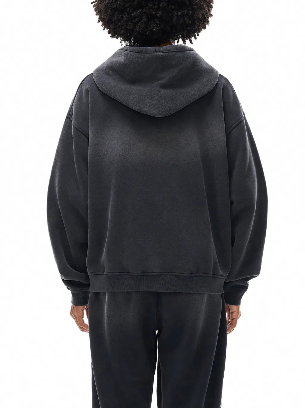 LUXURY TERMINAL - Sunfade Two-way Zipper Boxy Fleece Hoodie