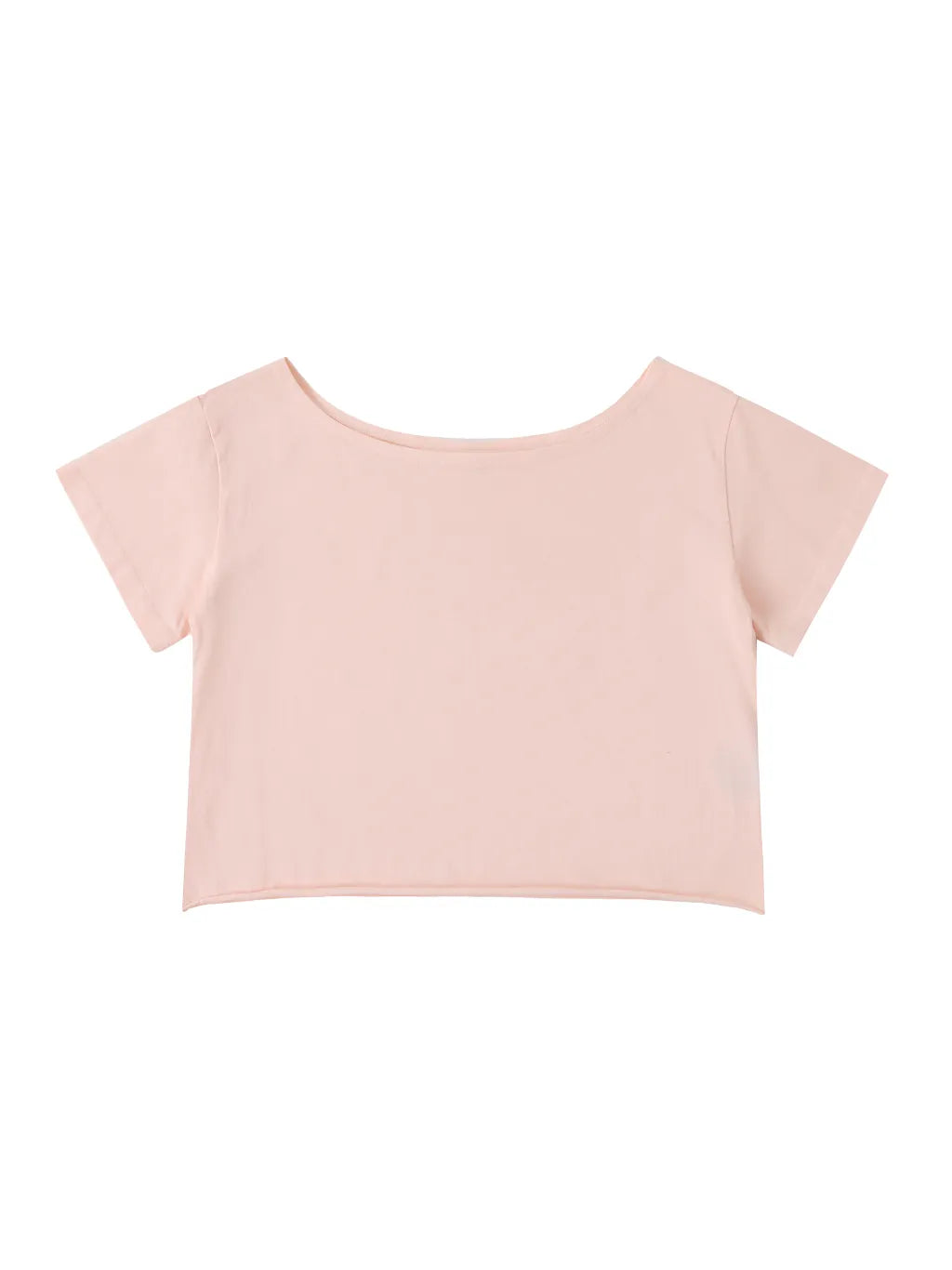 LUXURY TERMINAL - Off-Shoulder Rolled Hem Cotton T-Shirt