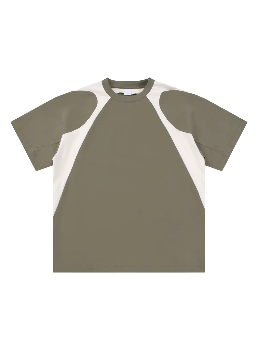 LUXURY TERMINAL - Contrast Panel Cotton T-Shirt
