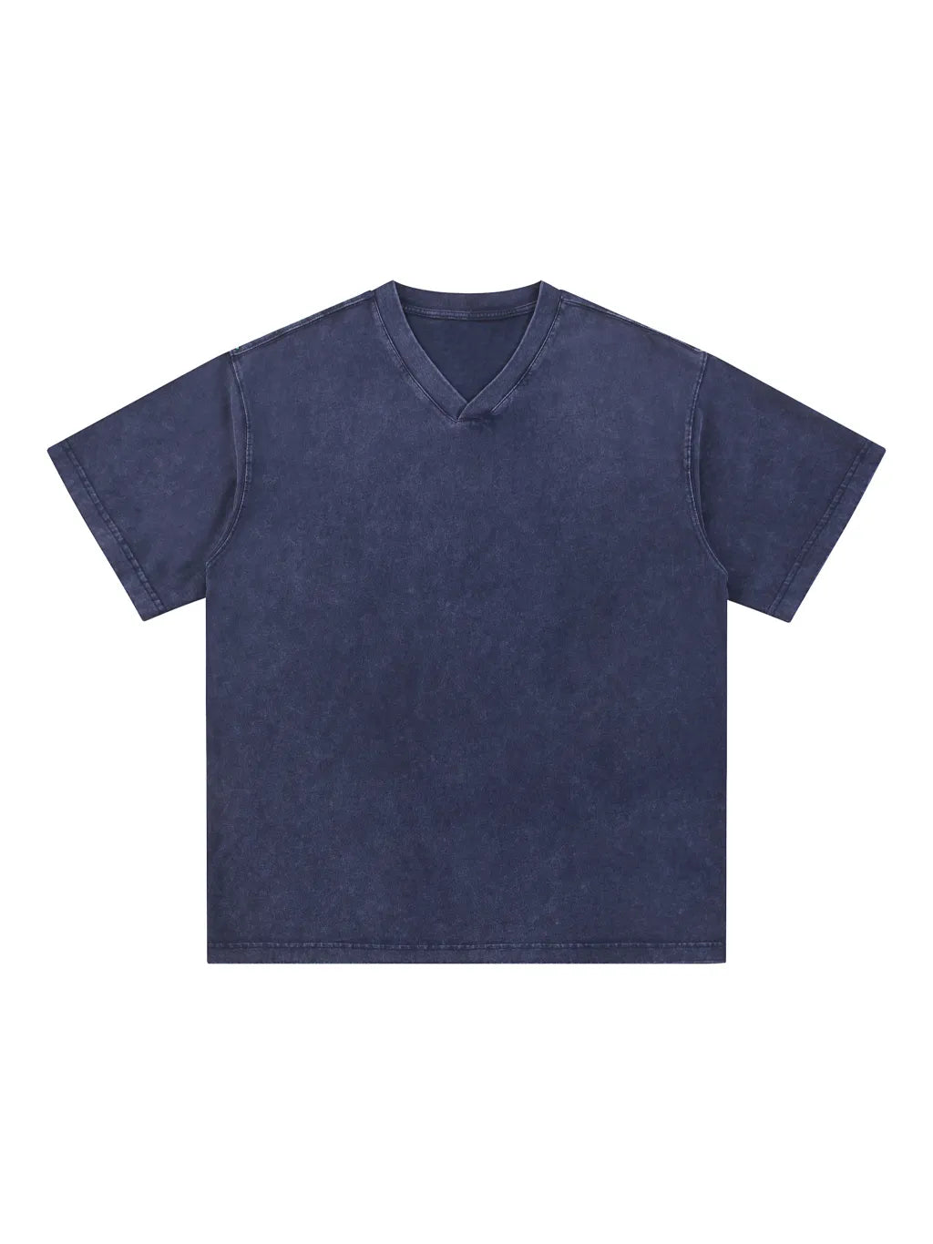 LUXURY TERMINAL - Snow Washed V-Neck Cotton T-Shirt