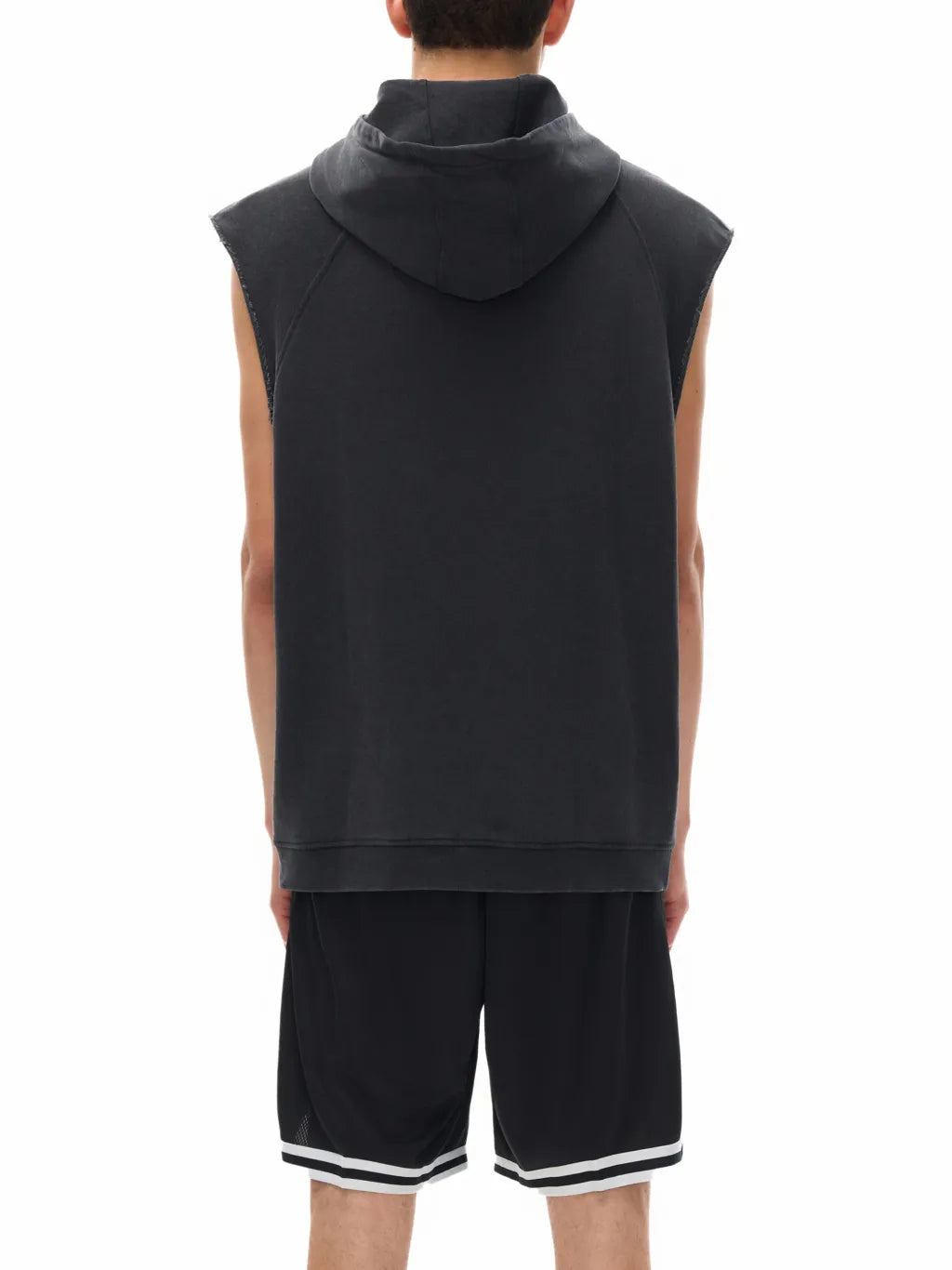 LUXURY TERMINAL - Snow Washed Sleeveless Hoodie