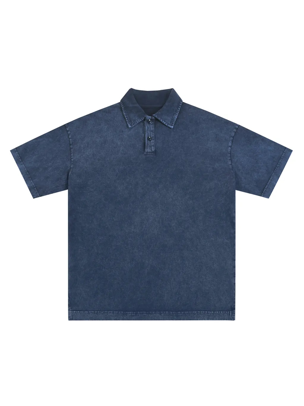 LUXURY TERMINAL - Heavyweight Snow-Washed Polo T-Shirt