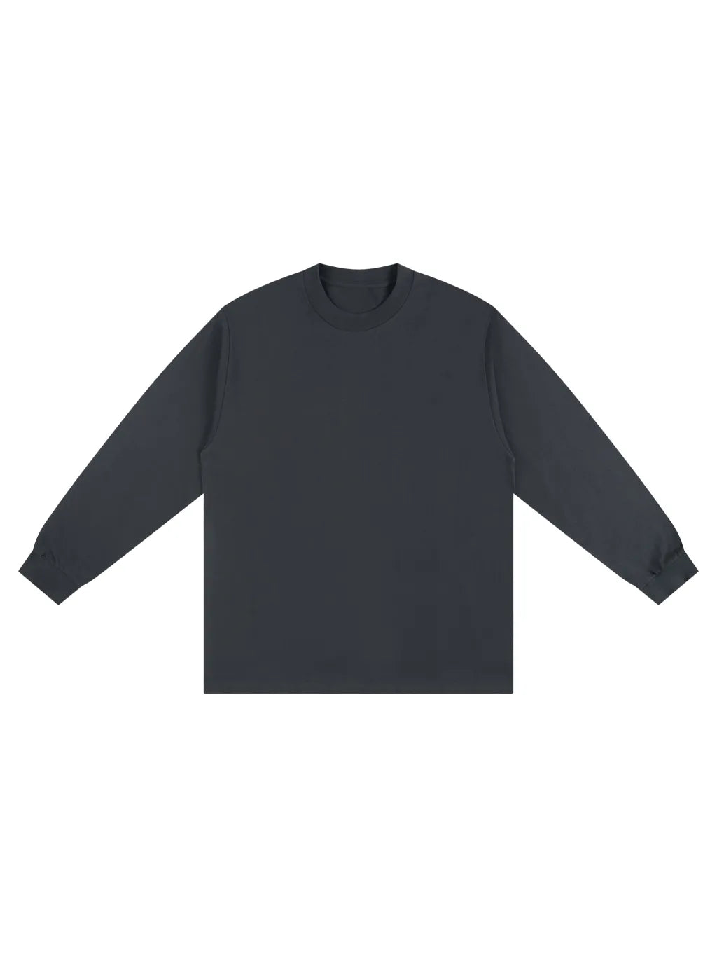 LUXURY TERMINAL - Crew Neck Drop Shoulder Long Sleeve Shirt