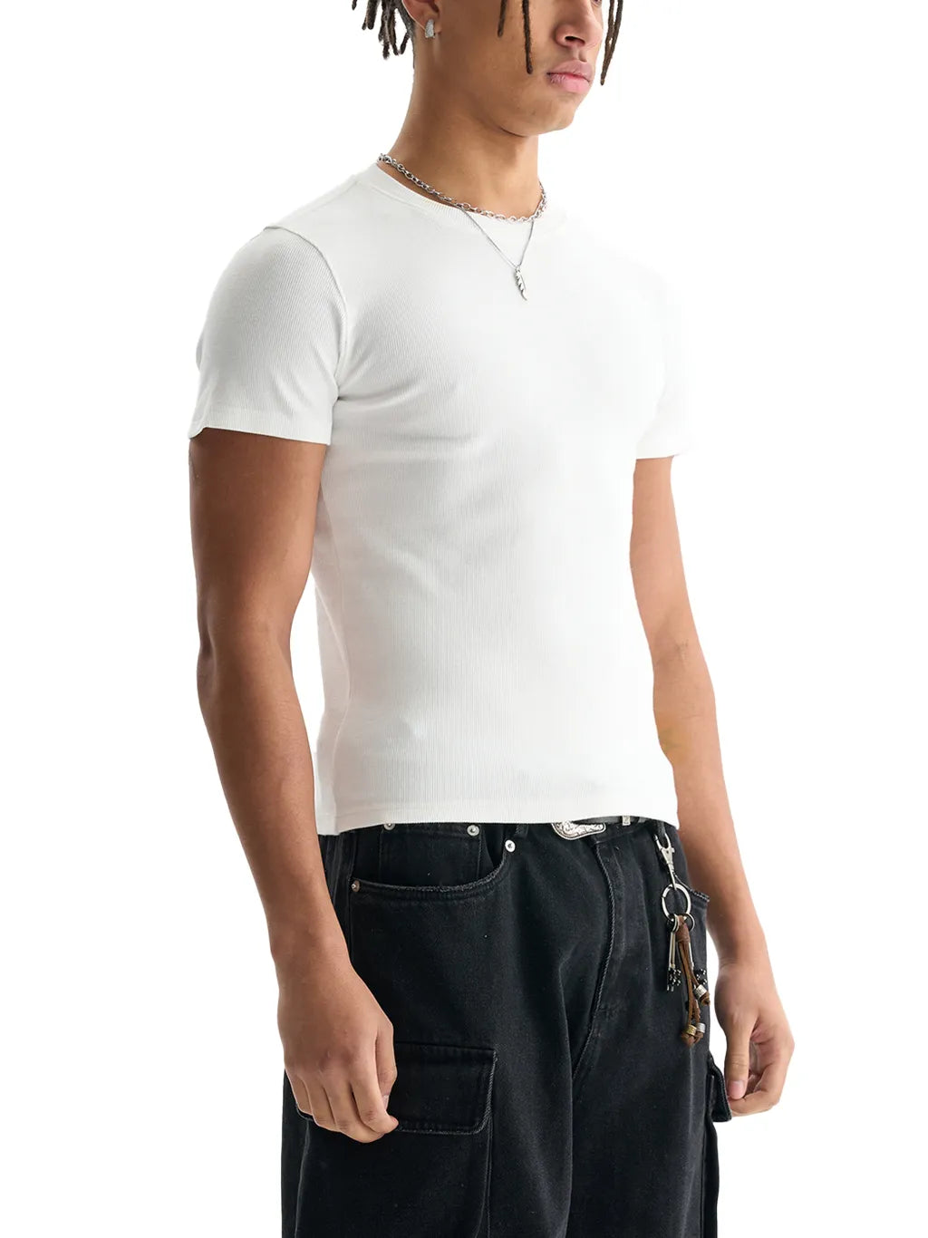 LUXURY TERMINAL - Men's Bodycon Ribbed Crop Top