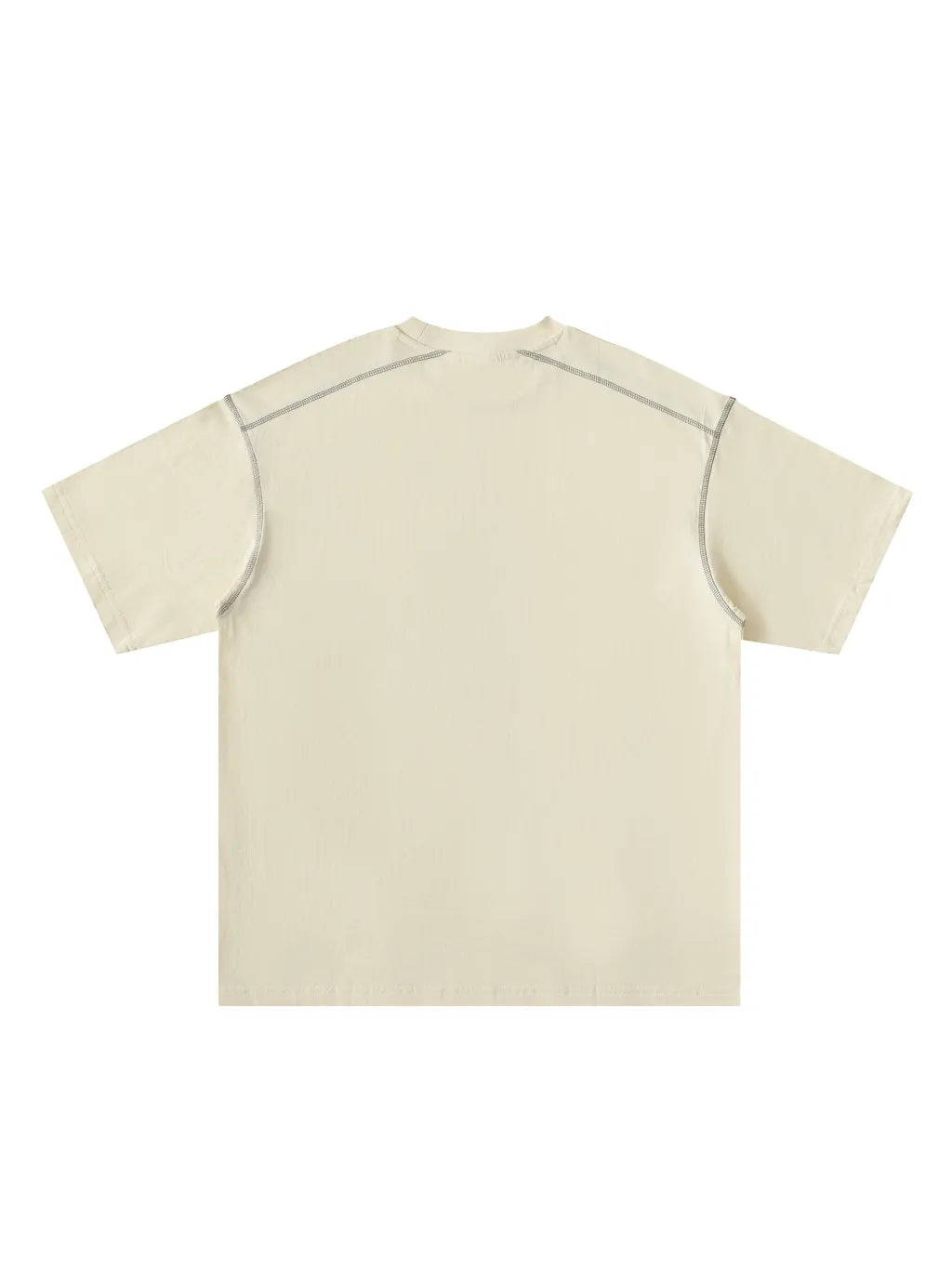 LUXURY TERMINAL - Oversized Contrast-Stitched Cotton Tee