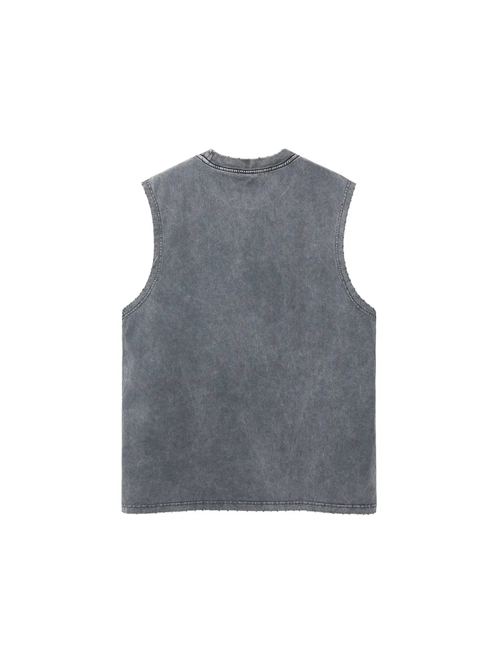 LUXURY TERMINAL - Snow Washed Frayed Hem Tank Top