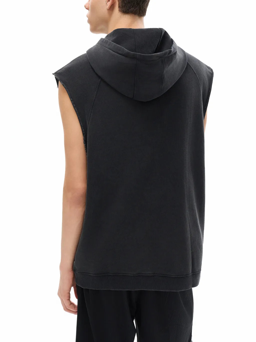 LUXURY TERMINAL - Snow Washed Sleeveless Hoodie