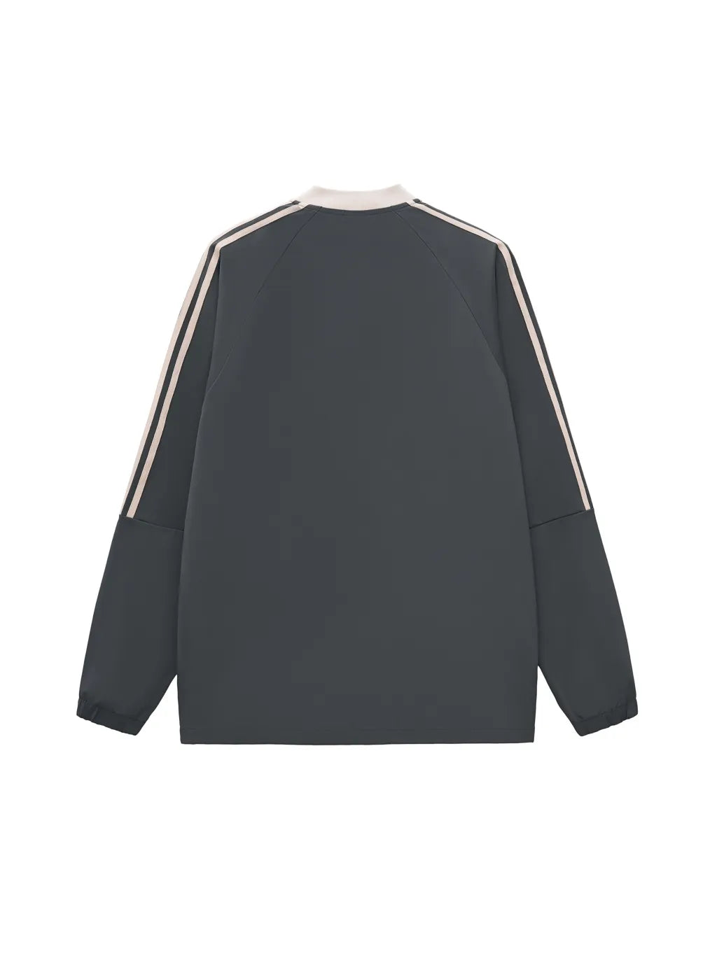 LUXURY TERMINAL - Color-Block V-Neck Long-Sleeve T-Shirt