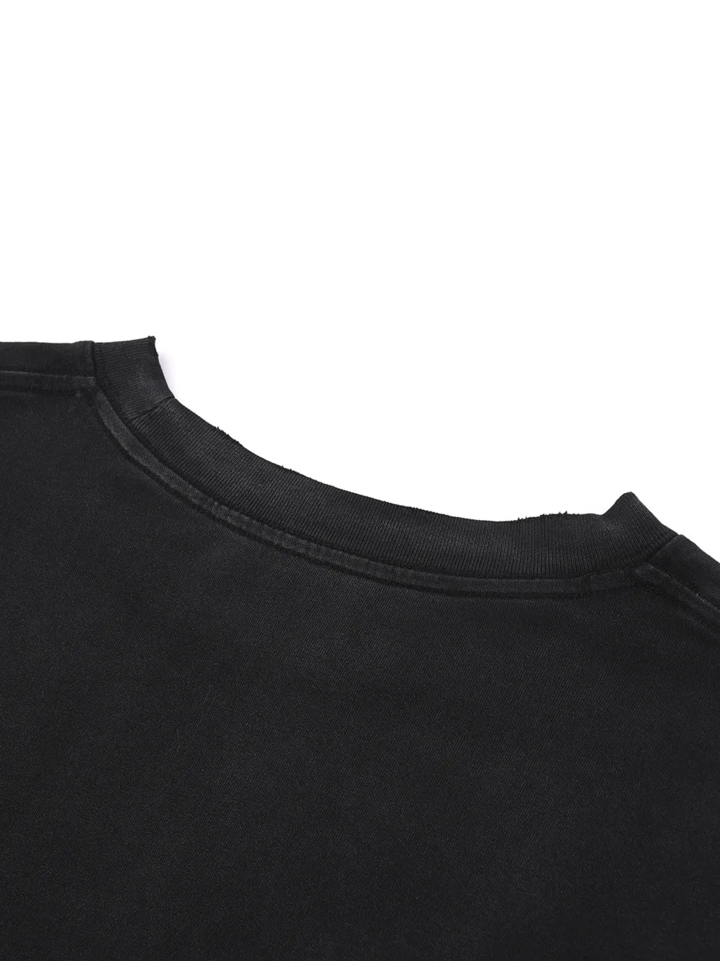 LUXURY TERMINAL - Snow Wash Raw Edge Cotton T-Shirt