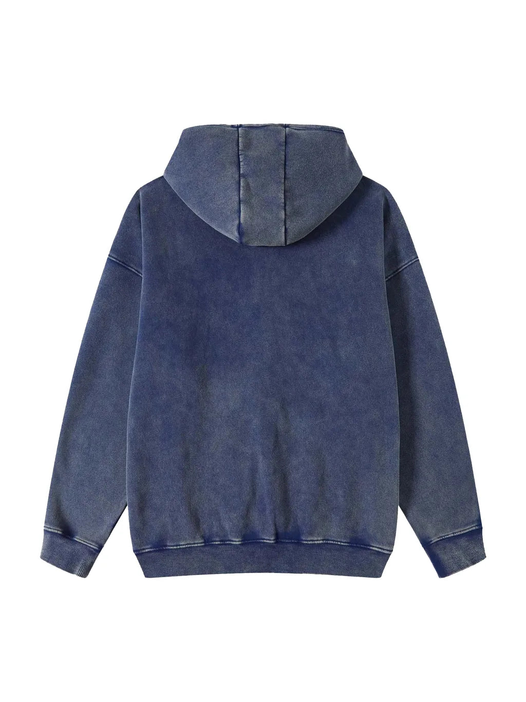 LUXURY TERMINAL - Snow Washed Zip-Through Fleece Hoodie