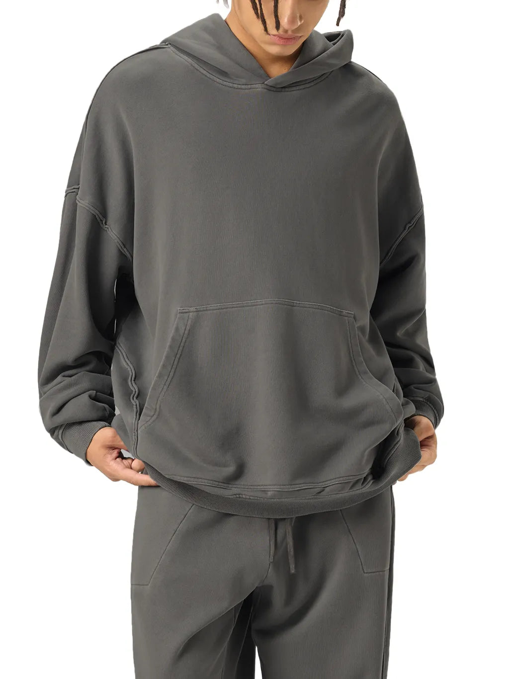 LUXURY TERMINAL - Raw-Seam Enzyme Washed Hoodie