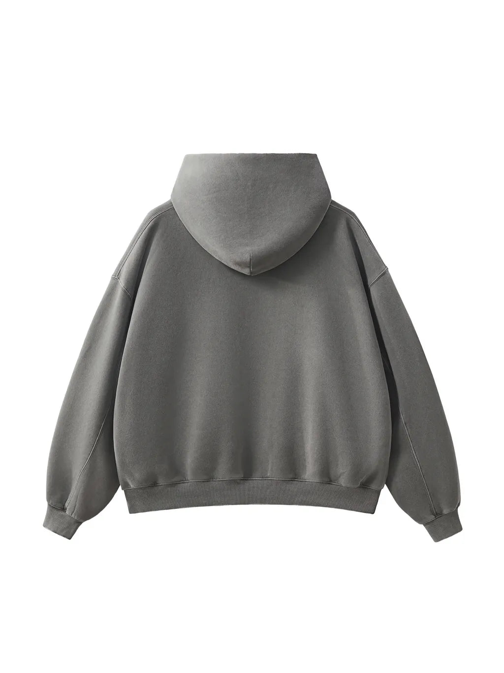 LUXURY TERMINAL - Frayed Enzyme Washed Fleece Hoodie