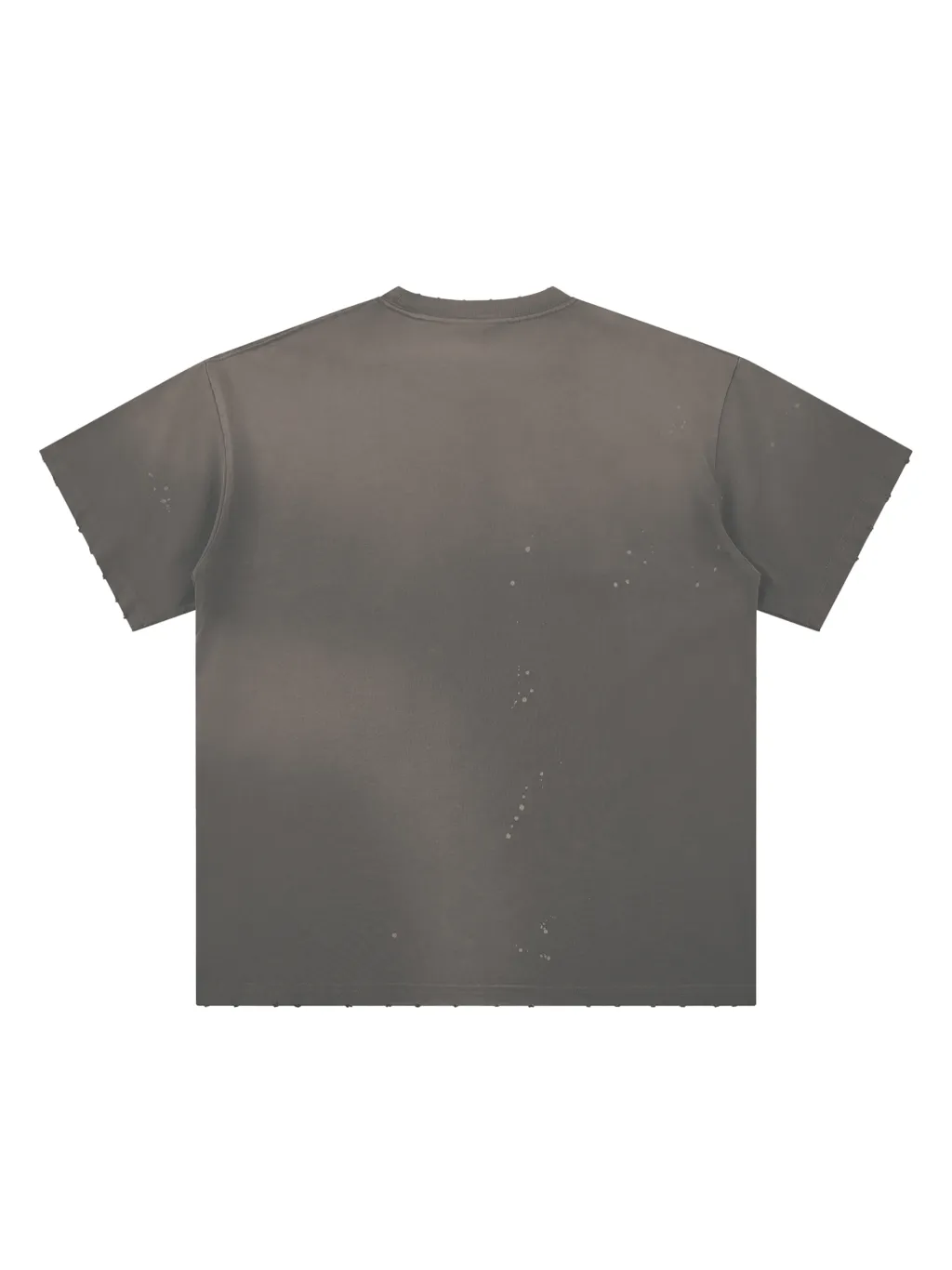LUXURY TERMINAL -Hand-Frayed Sunfade Paint Splatter T-Shirt