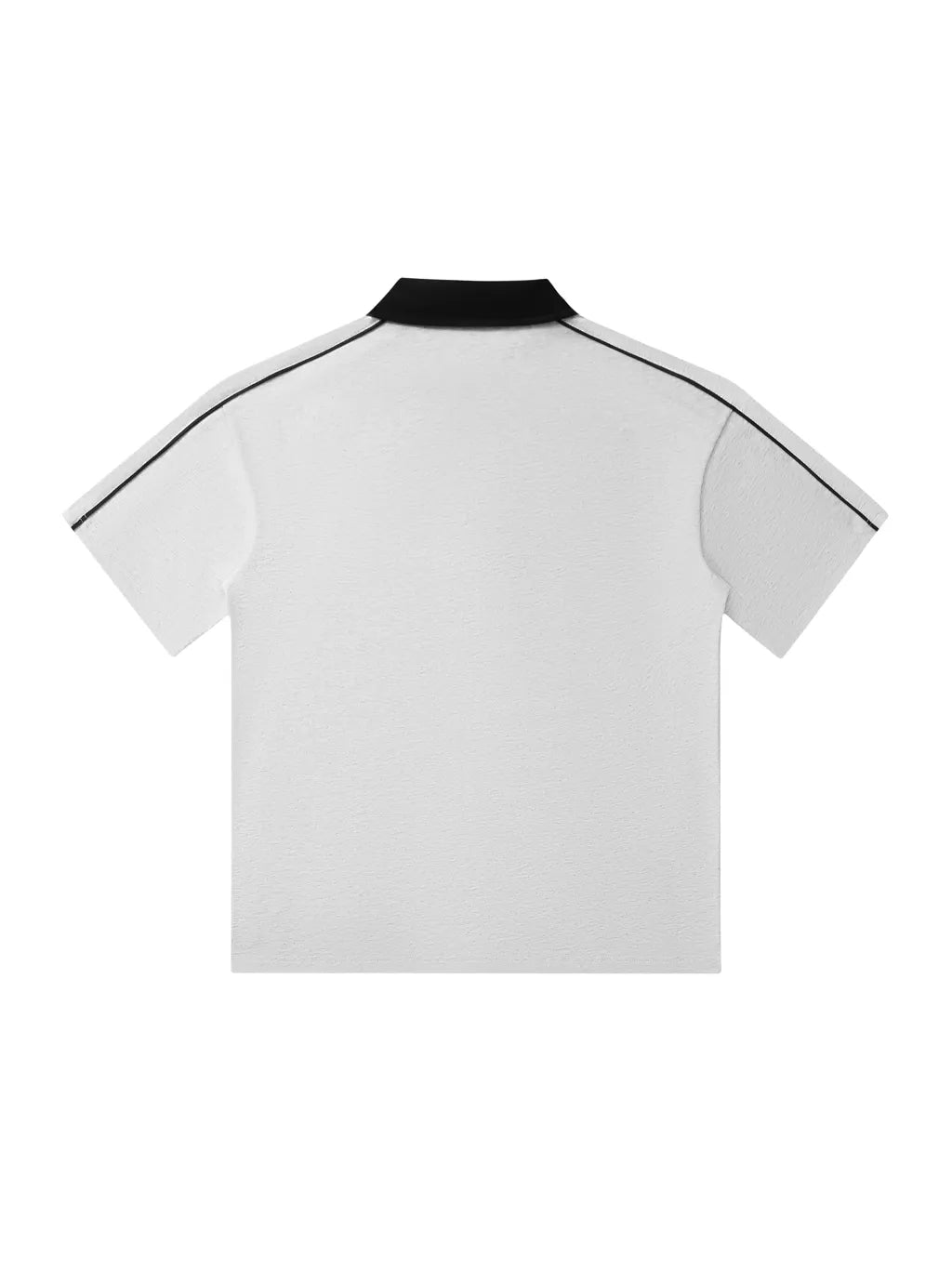 LUXURY TERMINAL - Contrast Collar Short-Sleeve Polo Shirt