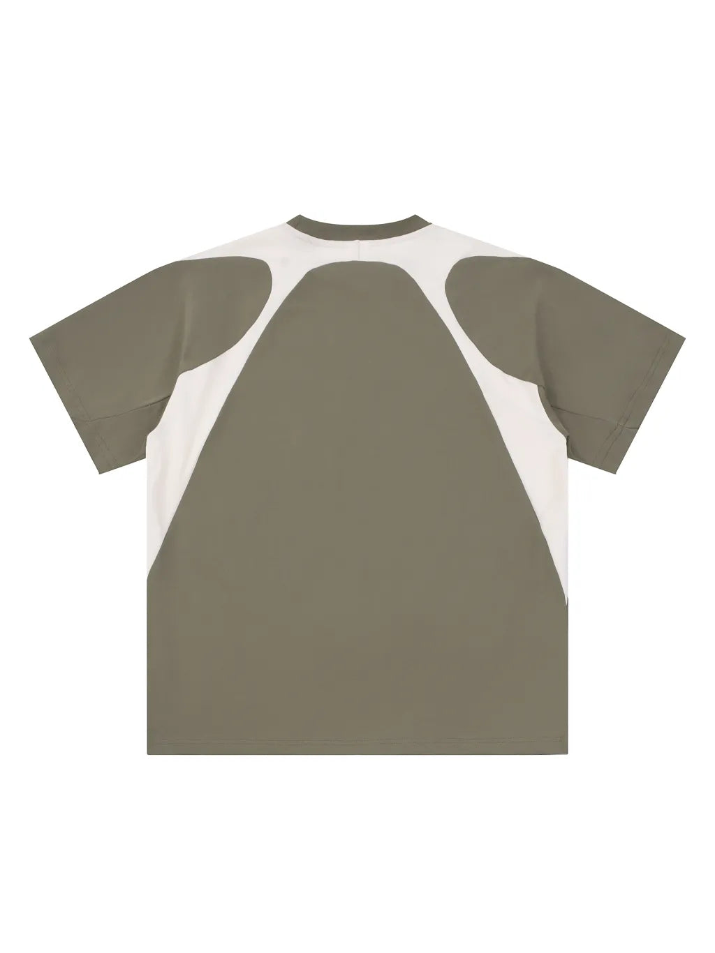 LUXURY TERMINAL - Contrast Panel Cotton T-Shirt