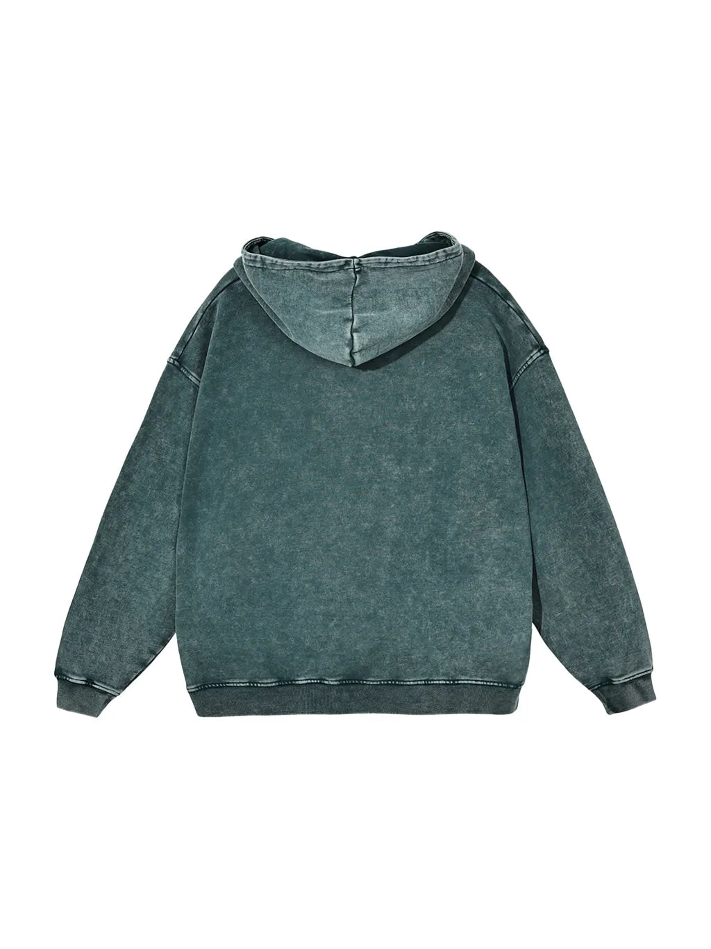 LUXURY TERMINAL - Snow Washed Loose Cotton Hoodie