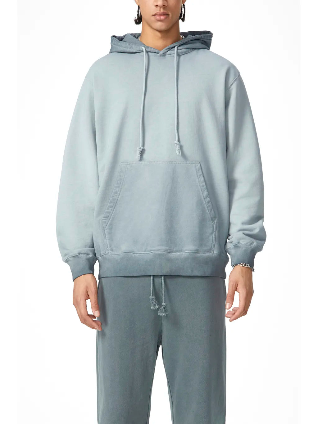 LUXURY TERMINAL - Ombre Stone Washed Colorpointed Hoodie