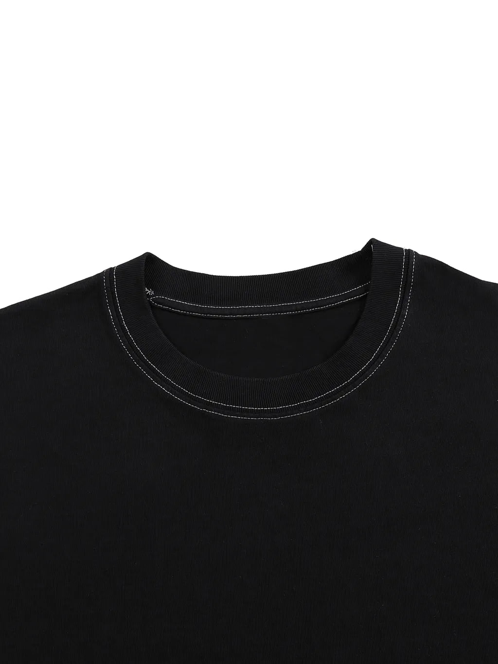 LUXURY TERMINAL - Streetwear Contrast-Stitched Cotton T-Shirt