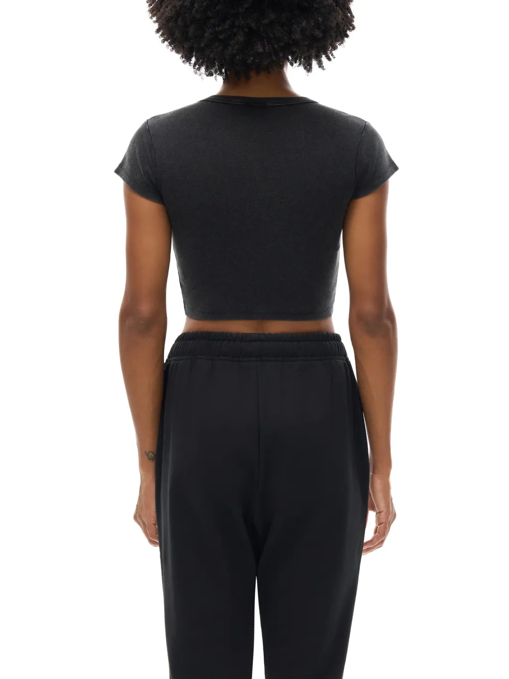 LUXURY TERMINAL - Snow Washed Crop Top