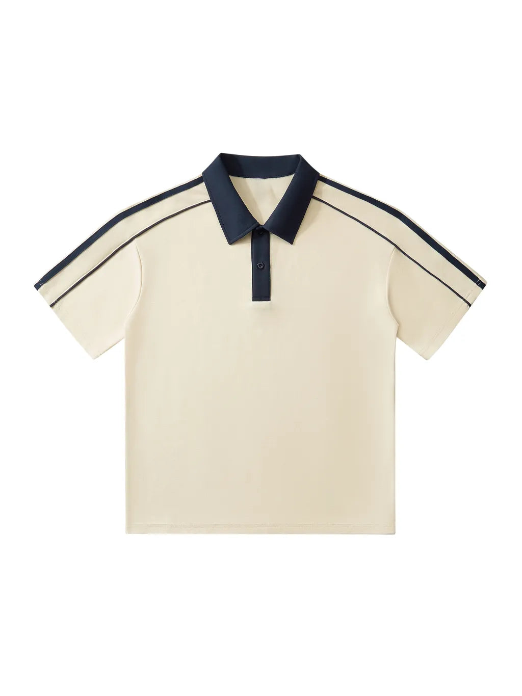 LUXURY TERMINAL - Contrast Collar Short-Sleeve Polo Shirt