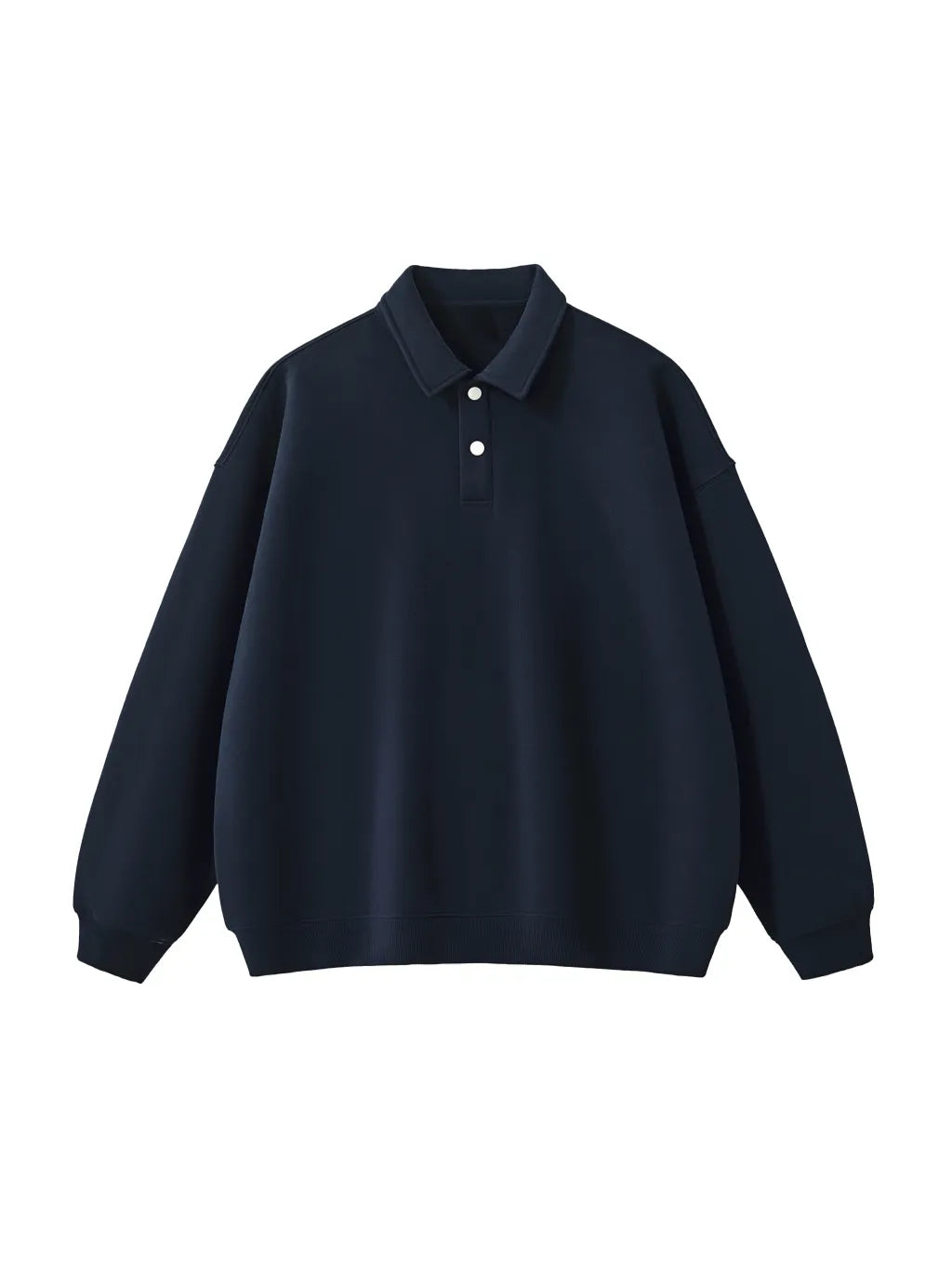LUXURY TERMINAL - Heavyweight Polo-Collar Sweatshirt