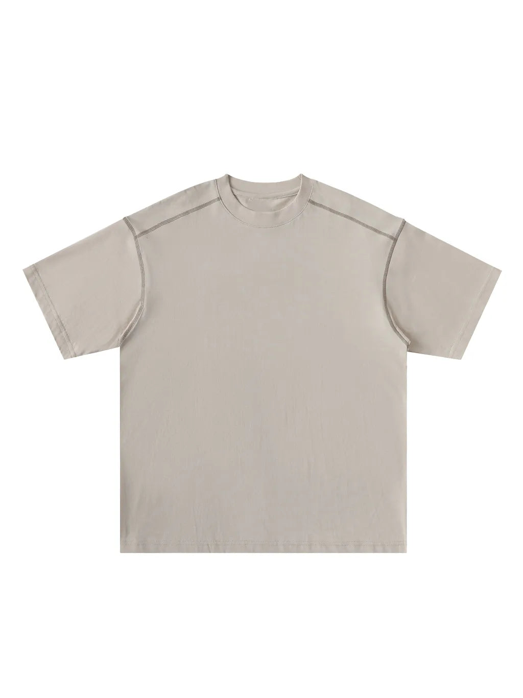 LUXURY TERMINAL - Oversized Contrast-Stitched Cotton Tee