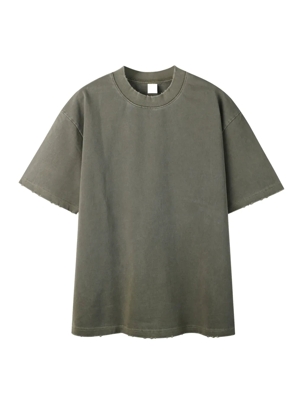 LUXURY TERMINAL - Heavyweight Vintage Washed Frayed T-Shirt