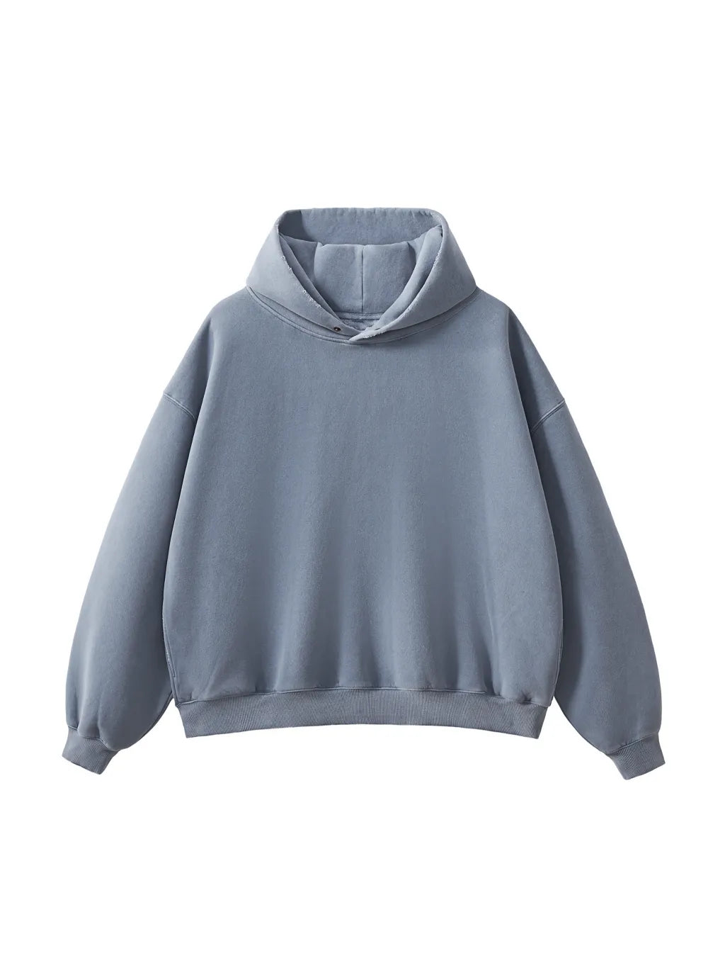 LUXURY TERMINAL - Frayed Enzyme Washed Fleece Hoodie