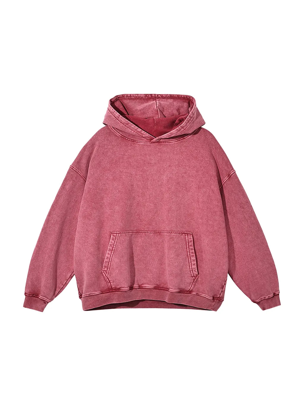 LUXURY TERMINAL - Snow Washed Loose Cotton Hoodie
