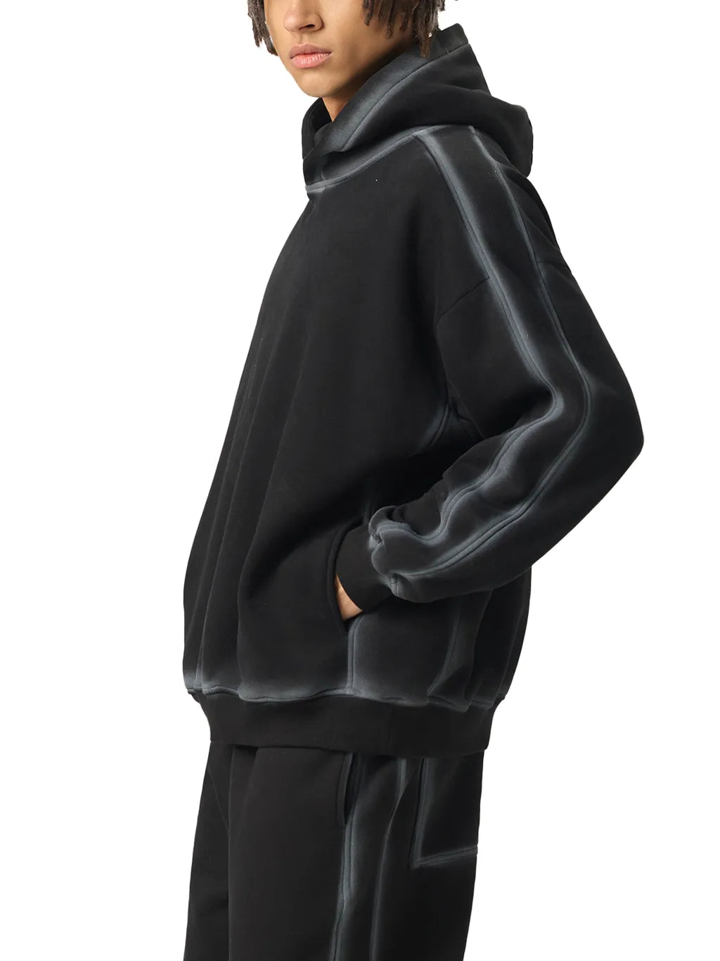 LUXURY TERMINAL - Sunfaded Edge Fleece Hoodie