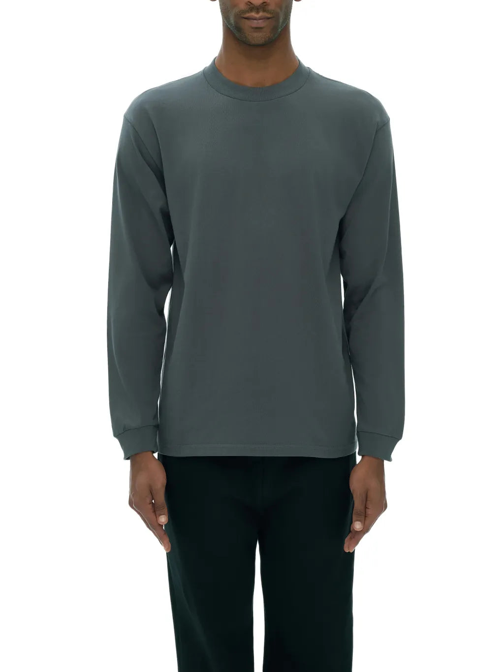 LUXURY TERMINAL - Crew Neck Drop Shoulder Long Sleeve Shirt