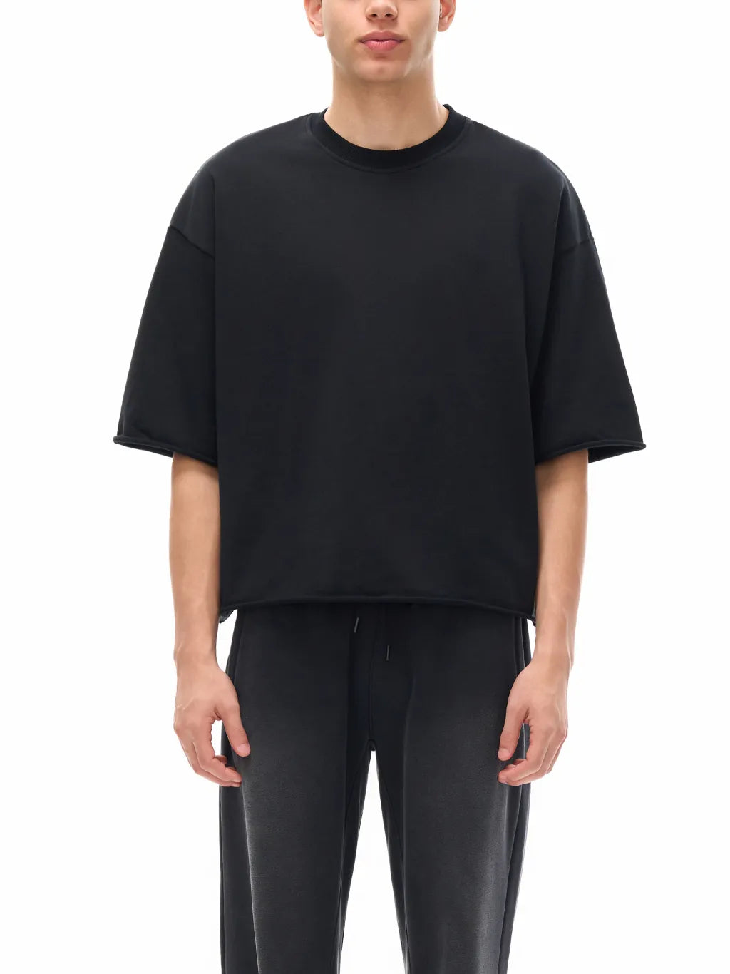 LUXURY TERMINAL - French Terry Raw Edge T-Shirt