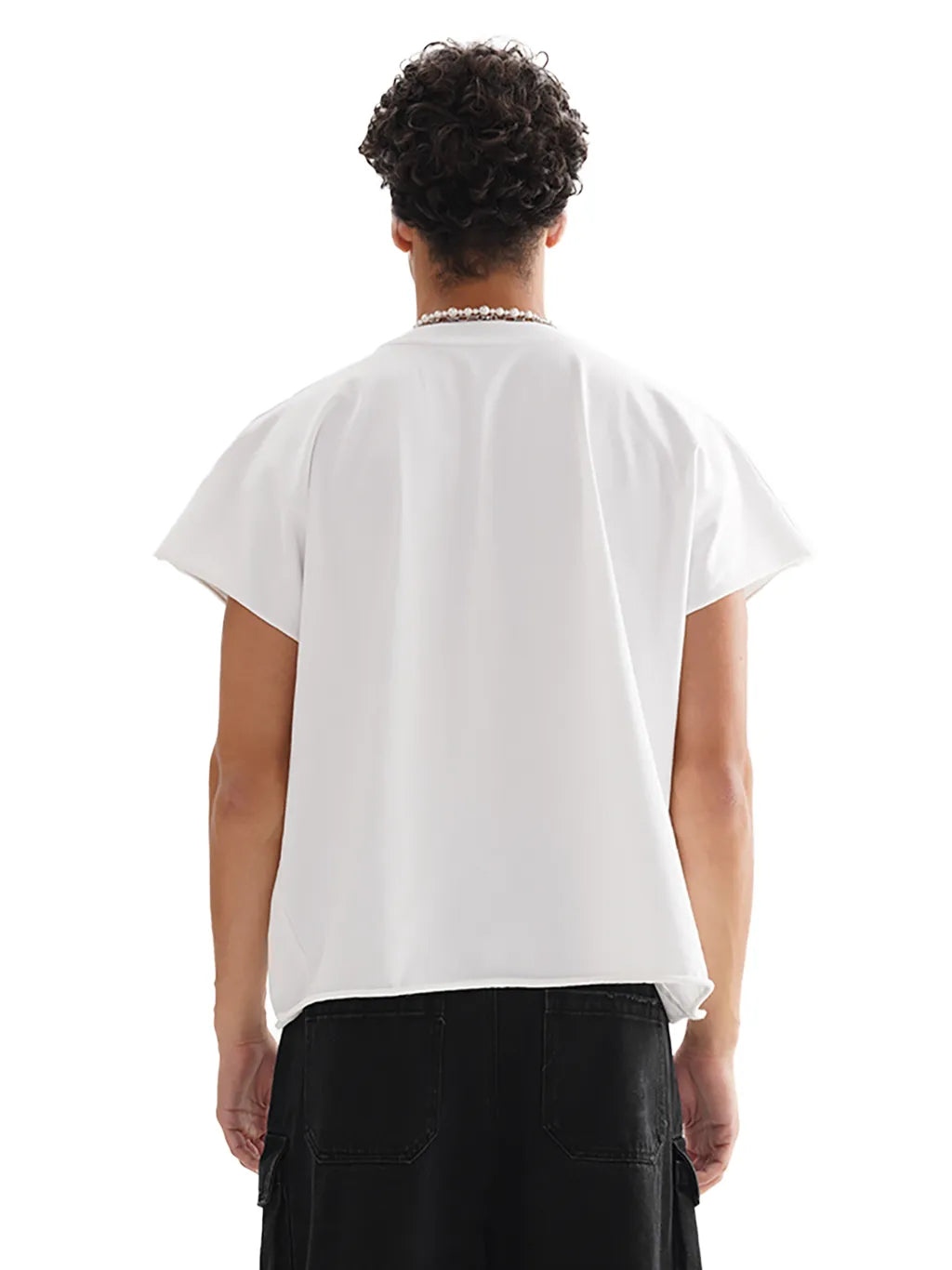 LUXURY TERMINAL - Raw Edge Boxy Non-Shrink T-Shirt