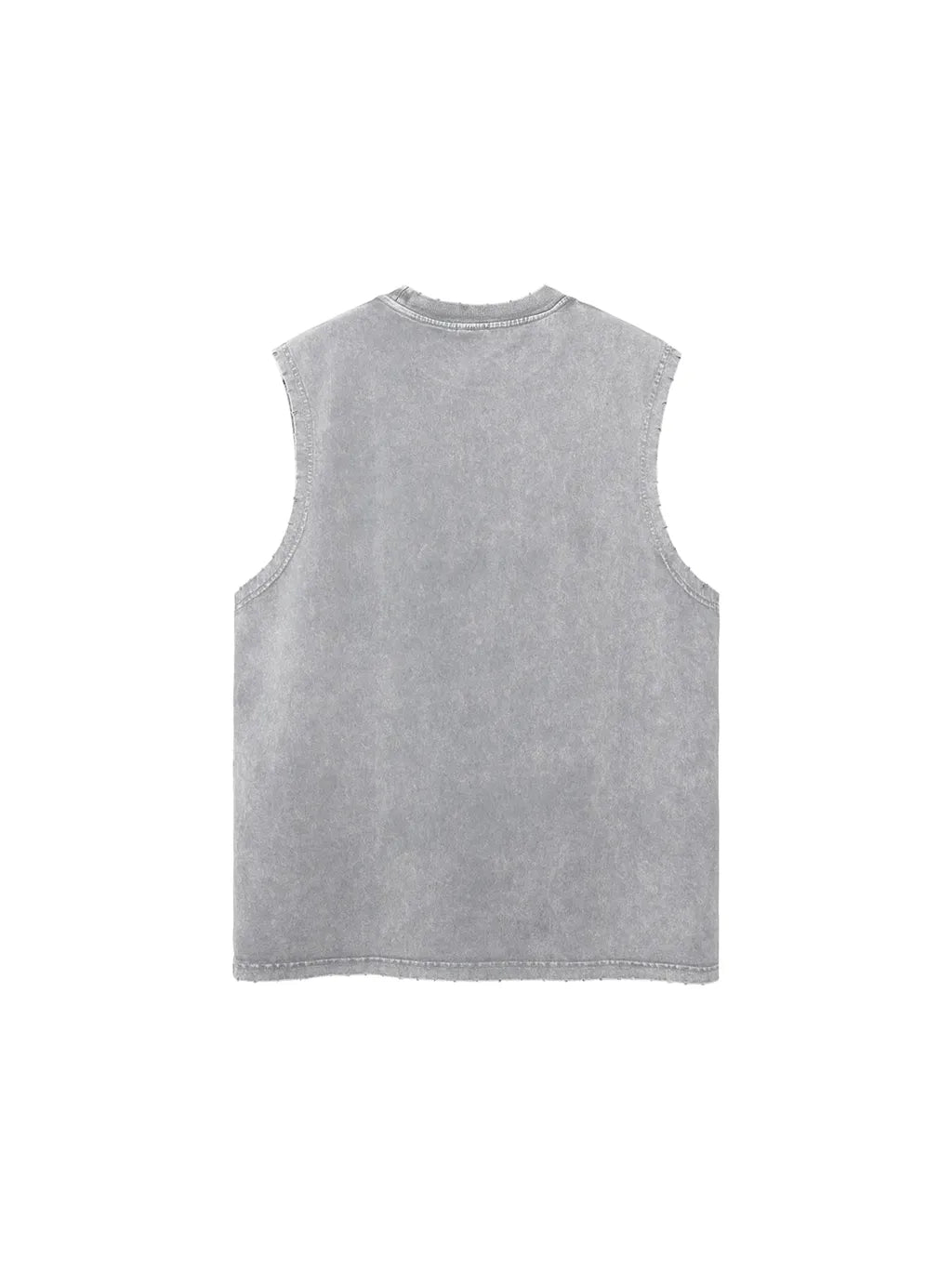 LUXURY TERMINAL - Snow Washed Frayed Hem Tank Top