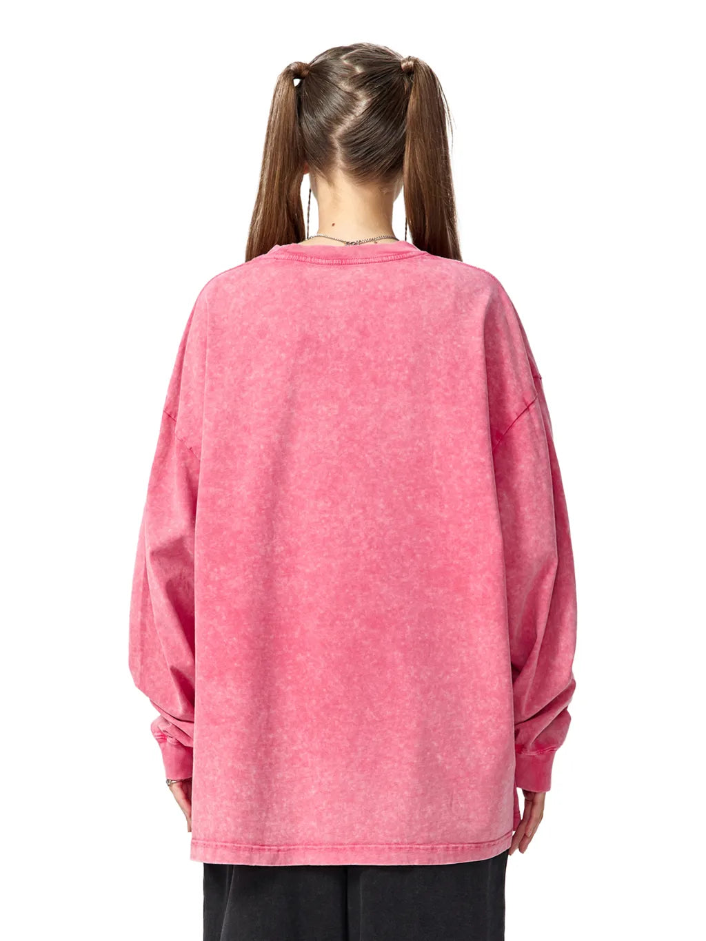 LUXURY TERMINAL - Snow Washed Frayed Edge T-Shirt