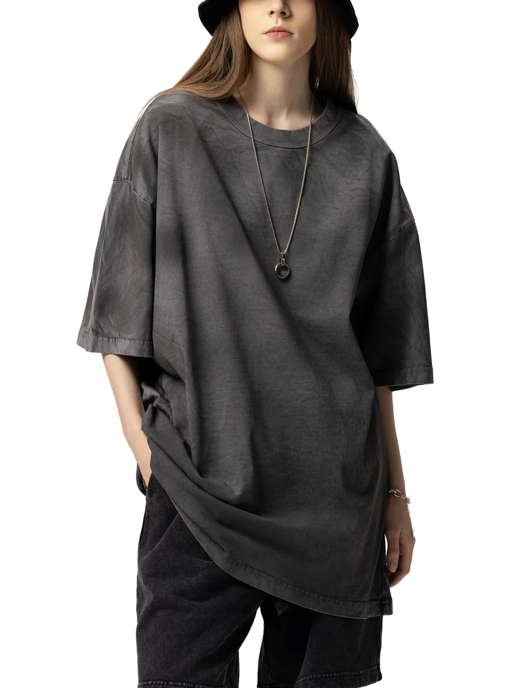 LUXURY TERMINAL - Dirty Washed Loose T-Shirt