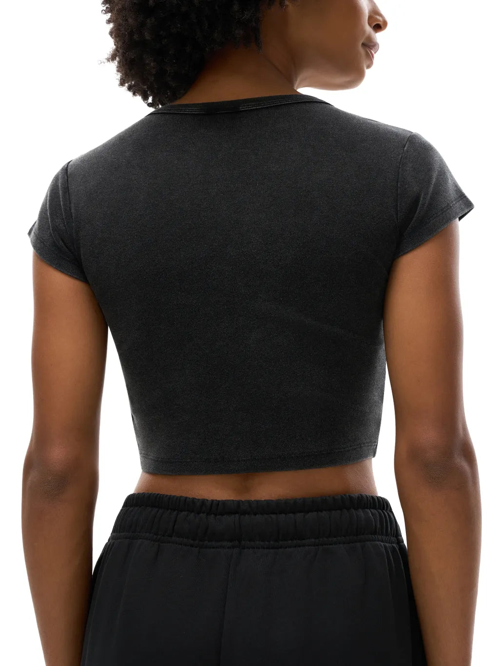 LUXURY TERMINAL - Snow Washed Crop Top