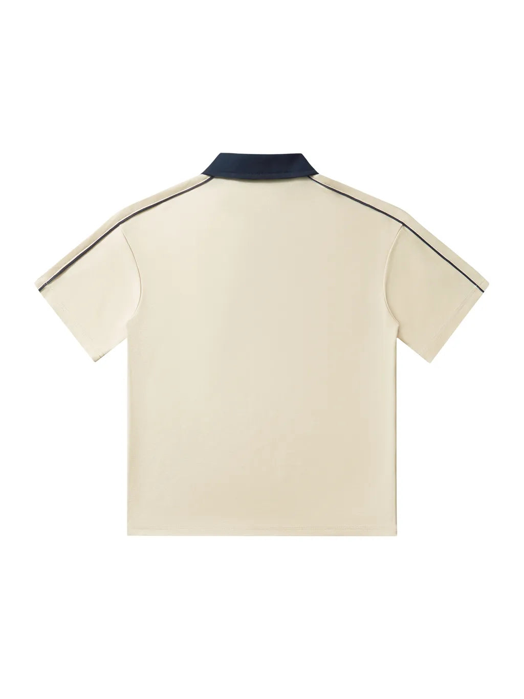 LUXURY TERMINAL - Contrast Collar Short-Sleeve Polo Shirt